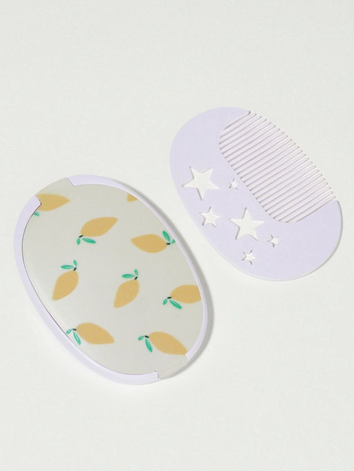 Зеркало складное «Лимон», с расчёской, 6.5×9.5 см