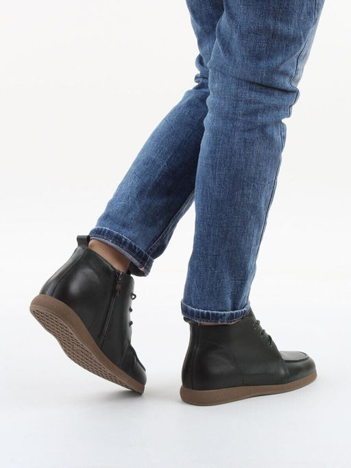 01-S77-97 DK. GREEN Ботинки демисезонные женские (натуральная кожа, байка)