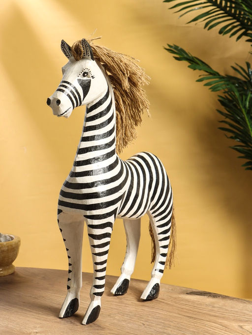 Сувенир «Зебра», 30×10×45 см, дерево, чёрно-белый