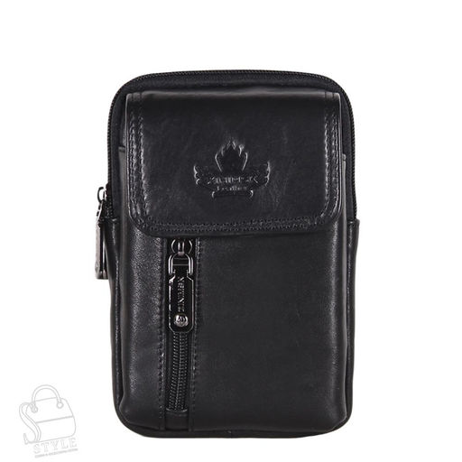 Сумка мужская кожаная 32717Z black Zinimsk в Новосибирске
