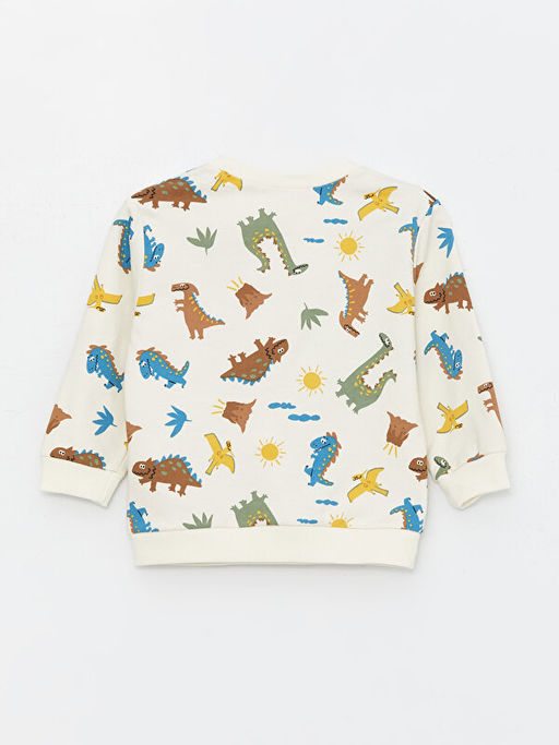 Bisiklet Yaka Uzun Kollu Bask?l? Erkek Bebek Sweatshirt - Waikiki фото 2