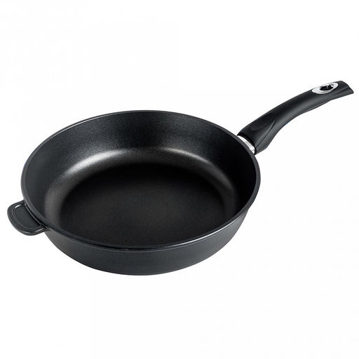 Сковорода с тефлоновым покрытием д28см "Классик", h7см, s0,42см, ручка из термостойкого пластика, стеклянная крышка с пароотводом, подарочная упаковка (Россия)