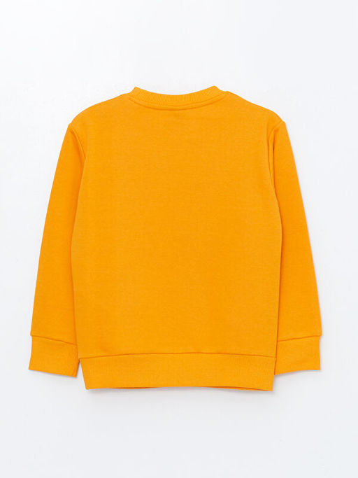 Bisiklet Yaka Bask?l? Uzun Kollu Erkek ?ocuk Sweatshirt - Waikiki фото 2