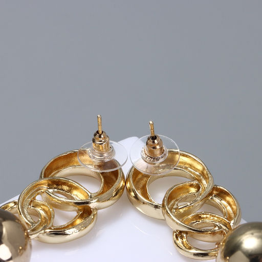 Серьги металл Стиль жёлудь, цепь, цвет золото - Qf фото 2