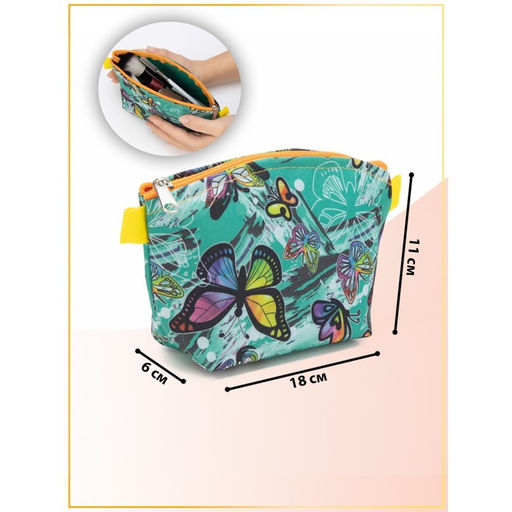 Косметичка на молнии, цвет бирюзовый - Simaland фото 4