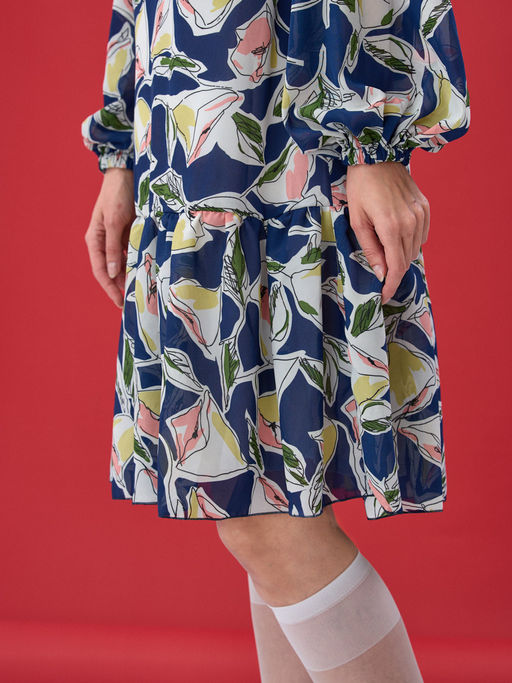 Платье с объемными рукавами OD-279-3