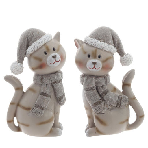 Фигурка декоративная "Кошка", L5 W4 H9 см, 2в.