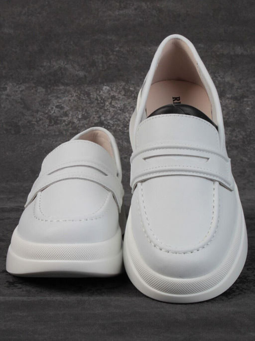 03-PDD171-1 WHITE Полуботинки женские (натуральная кожа)