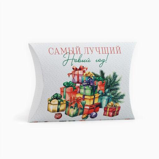 Цена за 5 шт. Коробка новогодняя складная фигурная С новым годом, 19?14?4 см