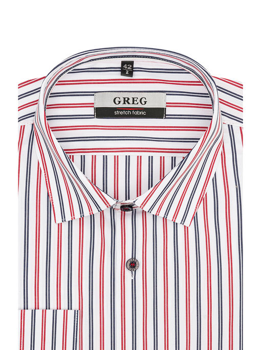 Сорочка мужская длинный рукав GREG 161/237/0377/ZN/1p STRETCH