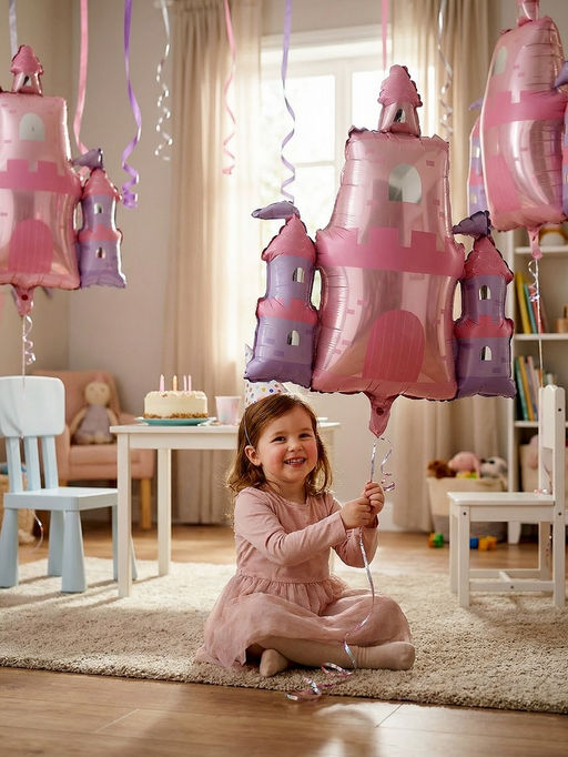 Цена за 2 шт. Воздушный шар фольгированный 30" "Замок"