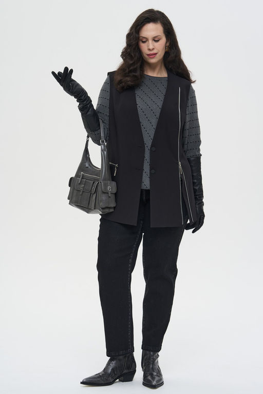 Джемпер Диагонали серый - Intikoma фото 9