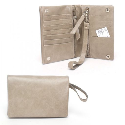 Портмоне женское Croco-ПР-801 натуральная кожа 2 отд, 12 карм, рем-петля, серый крек (240) 234527