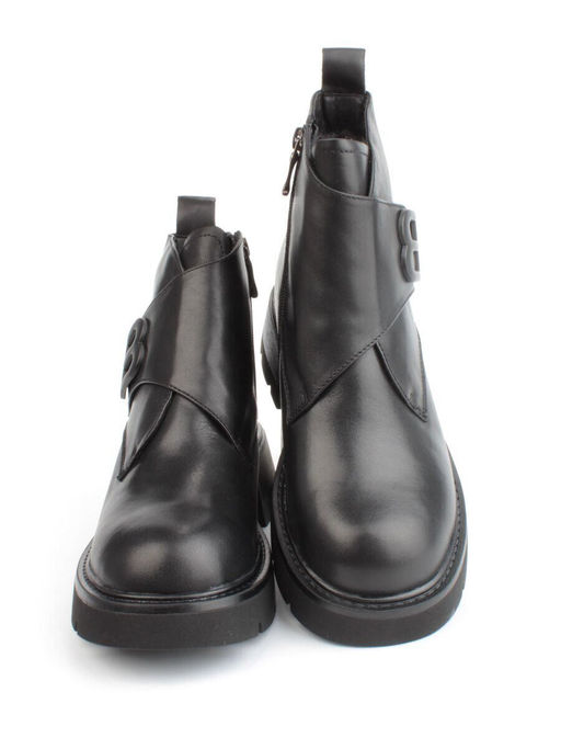 04-M3-L857 BLACK Ботинки зимние женские (натуральная кожа, натуральный мех)