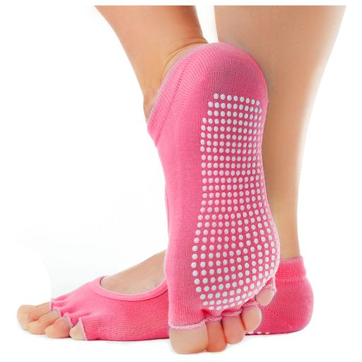 Носки для йоги без пальцев, размер 36-39, цвета микс