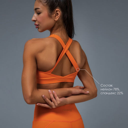 Топ спортивный ONLYTOP Comfort, размер L, оранжевый