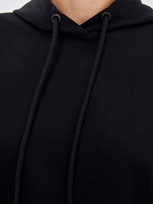 Kap??onlu Oversize Kad?n Sweatshirt Elbise