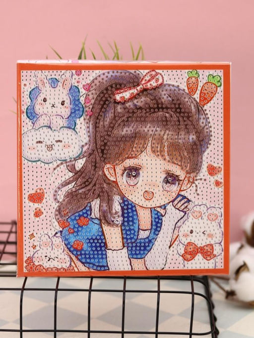 Алмазная мозаика на подрамнике Draw Me! Upset girl, (20*20 см)