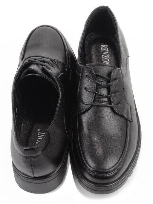 03-DYL85-1 BLACK Полуботинки женские (натуральная кожа)