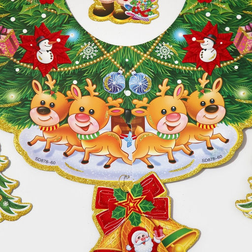 Новогоднее украшение настенное Новогодняя ёлка, подвеска, 62х36 см - Simaland фото 4