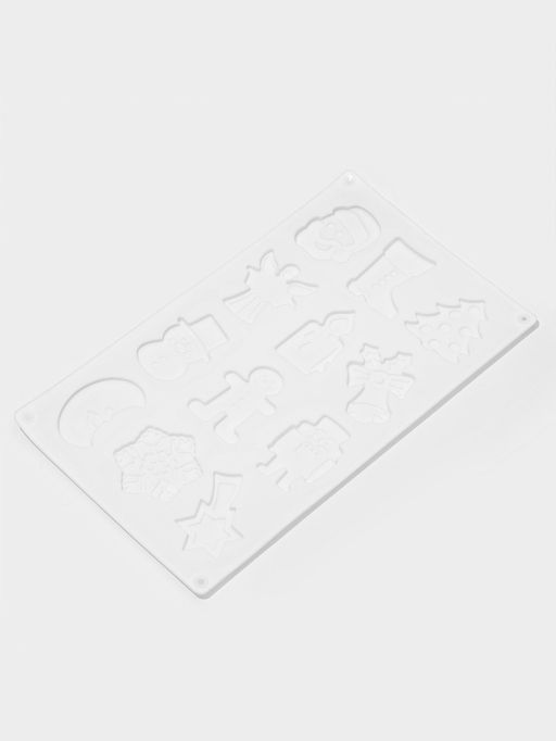 Форма для кондитерских украшений Доляна Новый год, 29.3?17.3 см, 12 ячеек, силикон