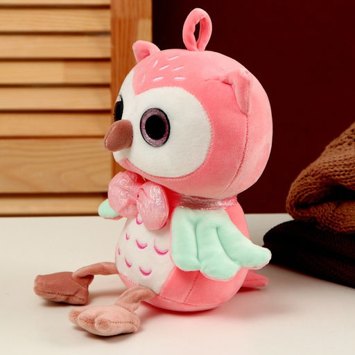 Мягкая игрушка «Совёнок», 23 см, цвет розовый