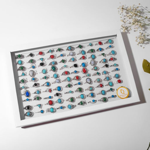 Цена за 100 шт. Кольцо Натурель Артемида, размер МИКС, цвет МИКС - Выбражулька фото 2