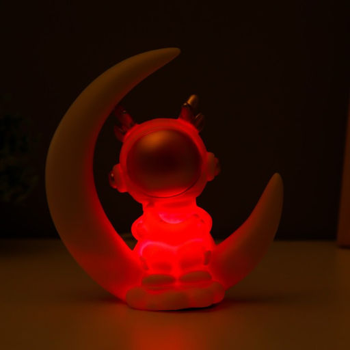 Ночник "Лосяш космонавт" LED USB белый 18х17х7см RISALUX