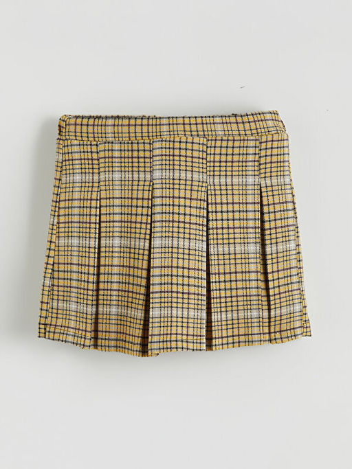 Beli Ayarlanabilir Lastikli Ekose K?z ?ocuk Etek