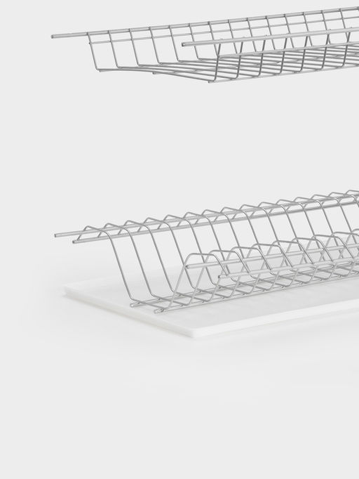 Сушилка для посуды с поддоном для шкафа 60 см, 56.5×25.6 см, хром