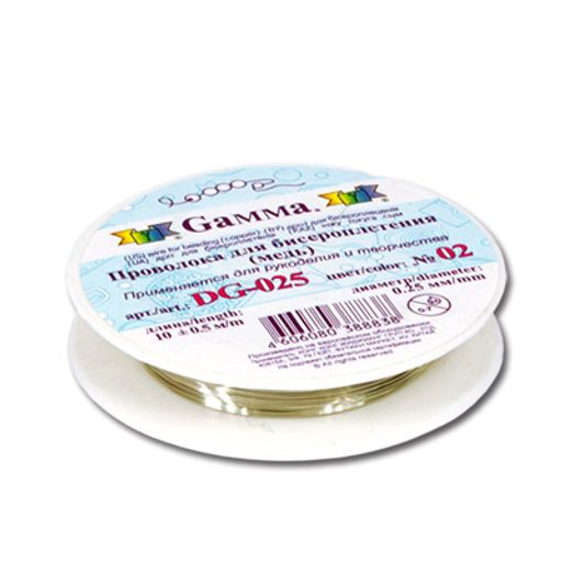 Zlatka / Gamma Проволока для бисера DG-025 d 0.25 мм 12 х 10 м  0.5 м
