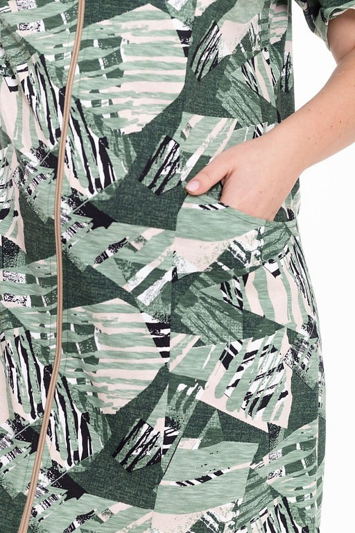 Халат М322167зб зеленый/бежевый - Елена фото 5