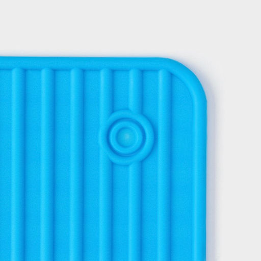 Подставка под горячее Доляна «Квадраты», 17 см, синяя