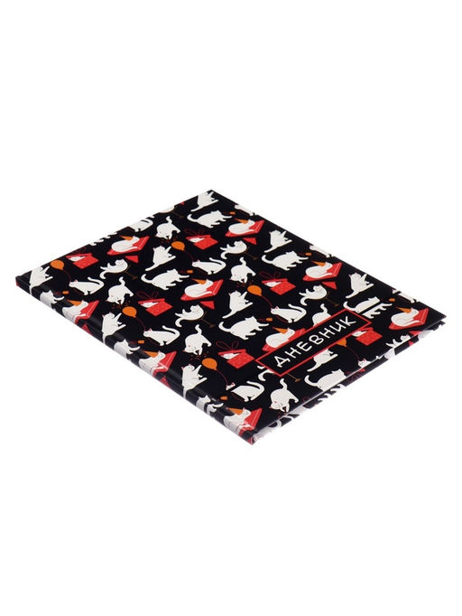 Дневник школьный для 1-11 классов, «Котята. Паттерн», твёрдая обложка 7БЦ, матовая ламинация, выборочный лак, 40 листов