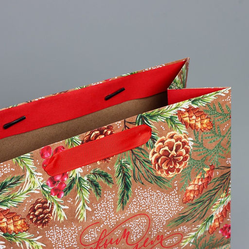 Пакет крафтовый горизонтальный Любовь, Вера и Добро, ML 27 23 11,5 см - Дарите счастье фото 4