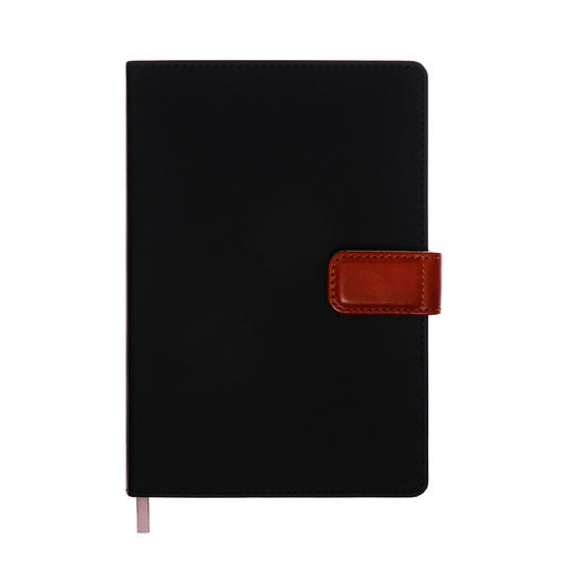 Ежедневник недатированный Бизнес, А5, в клетку, с хлястиком, 128 листов, обложка кожзам, чёрный - Simaland фото 10