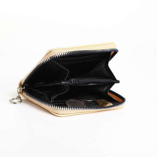 Кошелёк на молнии «Фея огня», отдел для карт, для монет, бежевый