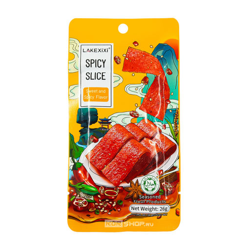 Мучные снеки Латяо острые слайсы с перцем чили СвитЧили LAKEXiXi, Китай, 26 г