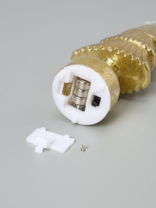 Цена за 2 шт. Фигура светодиодная «Ёлочка золотистая», 1 LED, 15×6 см, от батареек AG13×3, свечение тёплое белое