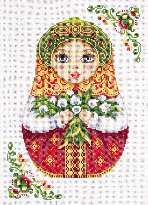 Набор для вышивания PANNA NM-1839 Русская матрешка. Весна 22 х 29 см