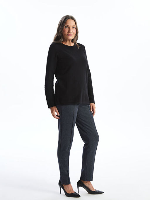 Beli Lastikli Desenli Kad?n Pantolon