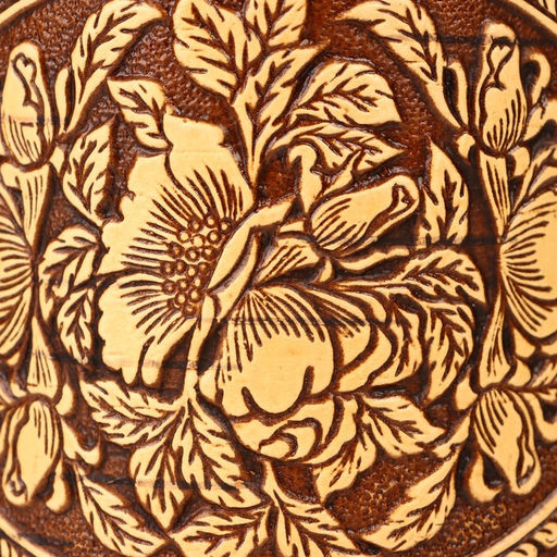 Туес «Пионы», 10.5×20 см, береста