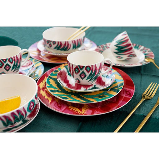 Тарелка фарфоровая десертная Доляна Askm, d=20,5 см, цвет зелёный  фото 8