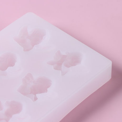 Молд Доляна «Ангелочки», силикон, 12.5×8.5×1.5 см, 7 ячеек (3×3.5 см), цвет белый