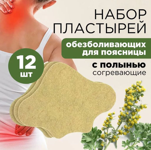 Пластыри для поясничного отдела позвоночника, коробка, 12 шт
