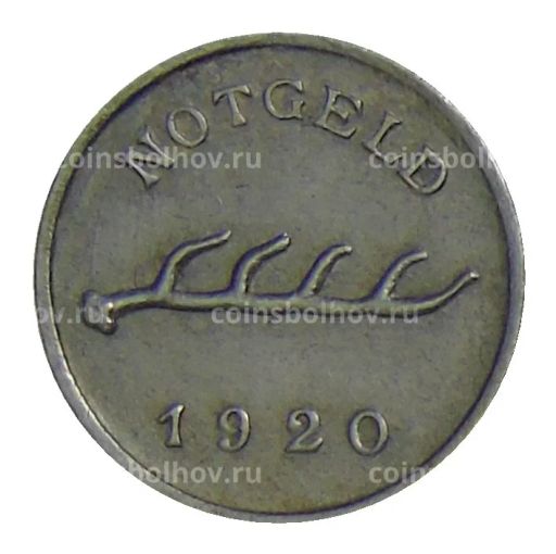 1 пфенниг 1920 года Германия  Нотгельд Бад-Мергентхайм
