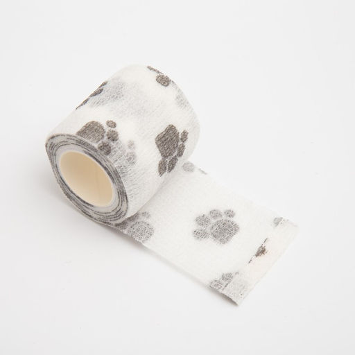 Бинт самофиксирующийся Лапки, 5 см, макс. растяжимость 4,5 м, белый - Пижон фото 2