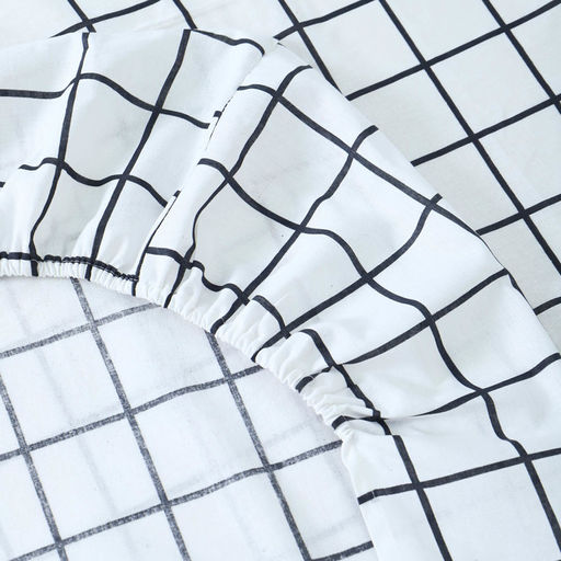 Простыня на резинке Атра 160х200х20, Таттерсол, бело-земельный, бязь 120г/м, хл100%  фото 5