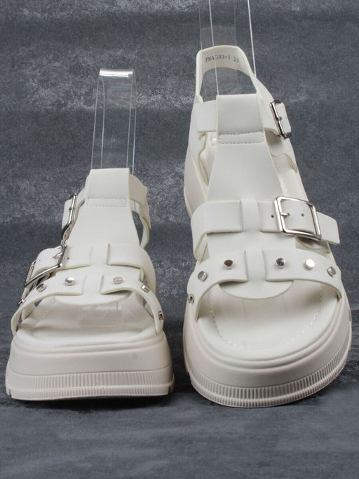 08-PEAG33-1 LT. BEIGE Босоножки женские (натуральная кожа)