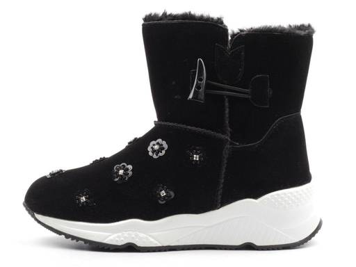 04-HW872-1 BLACK Дутики женские зимние (искусственные материалы) - Фабричный китай фото 7